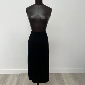 Classic Black Midi Skirt | Stretch Knit Pencil Skirt | Minimalist Wardrobe